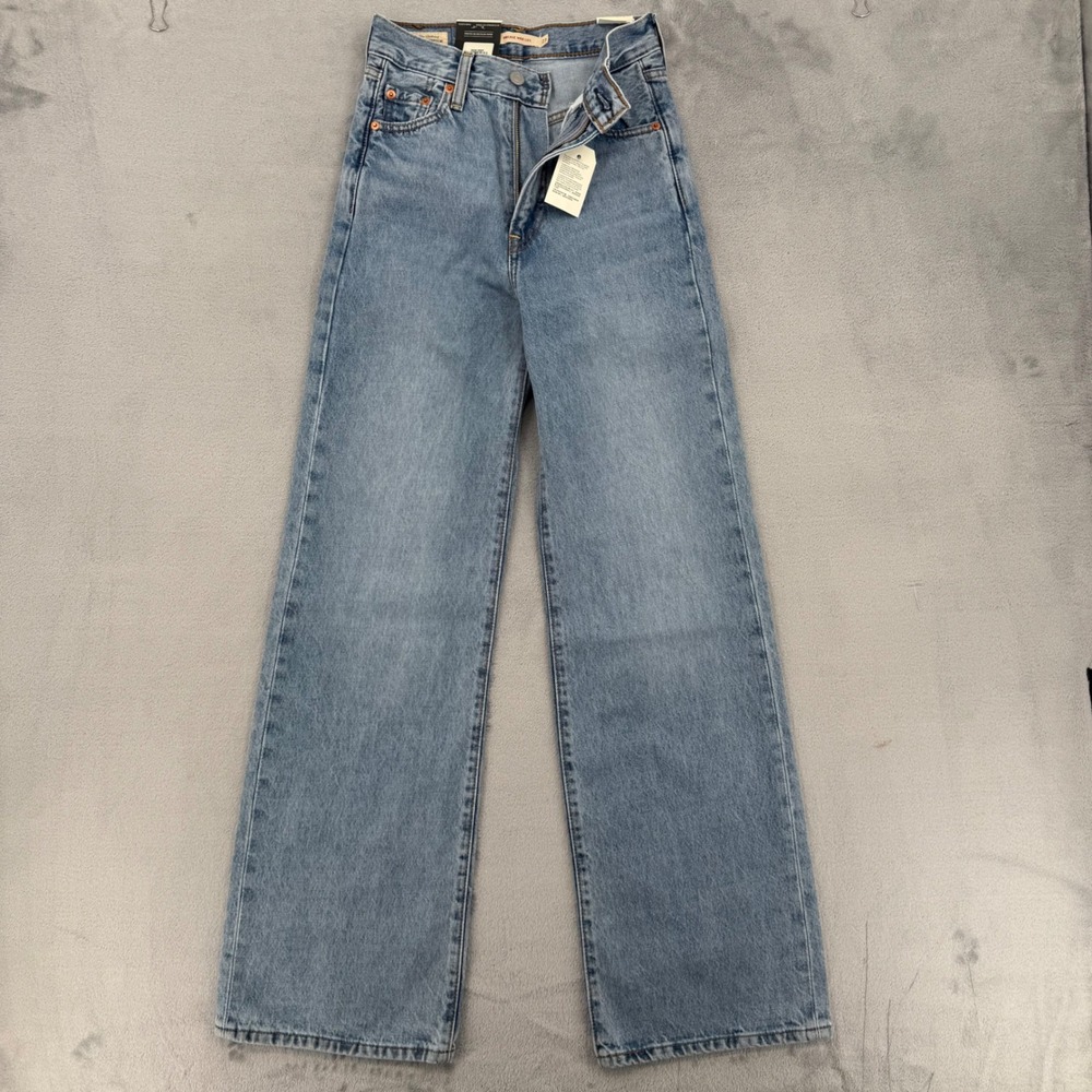 Levis Premium Ribcage Wide Leg Jeans High Rise Women's Size W 23 x L 32 - Picture 2 of 14